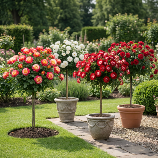 Zestaw 4 róż piennych
